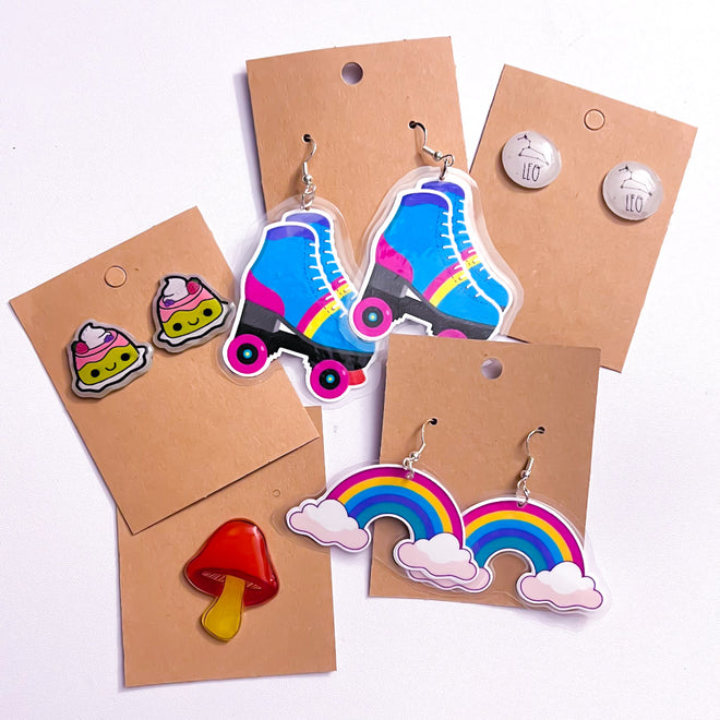 Earrings and pins