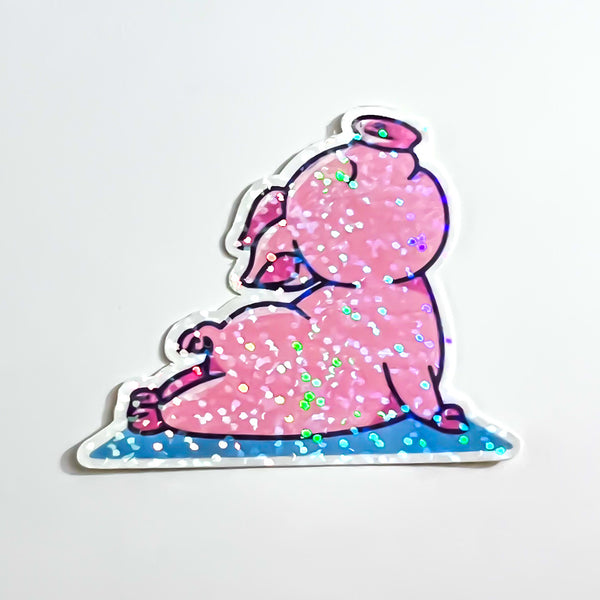 Yoga Piggy Sticker