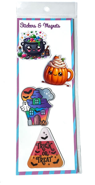 Stickers y magnets - Halloween dulce y colorido