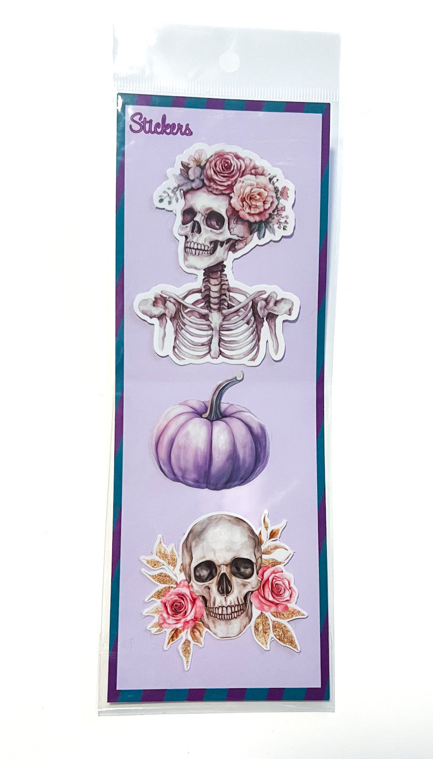 Sticker Calaveras y flores