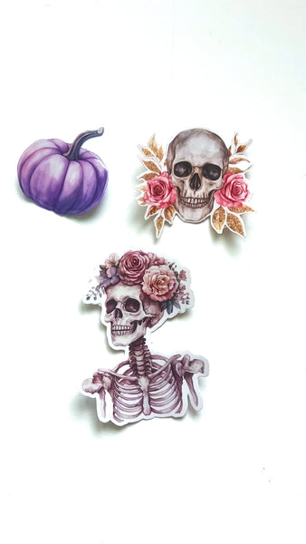 Sticker Calaveras y flores