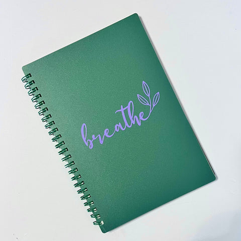 Breathe: Waterproof Hardcover Spiral Notebook