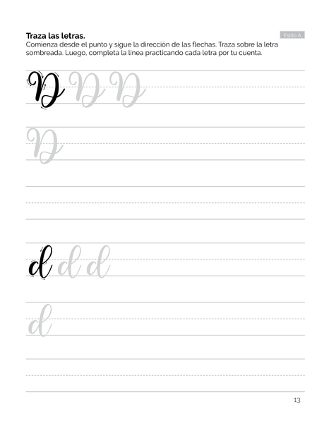 Brush Lettering en Español (cuaderno de práctica)