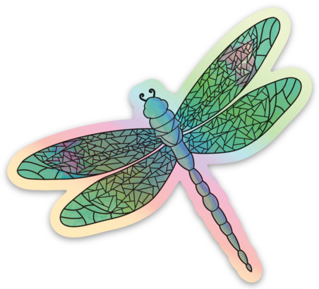 Dragonfly Holographic Sticker