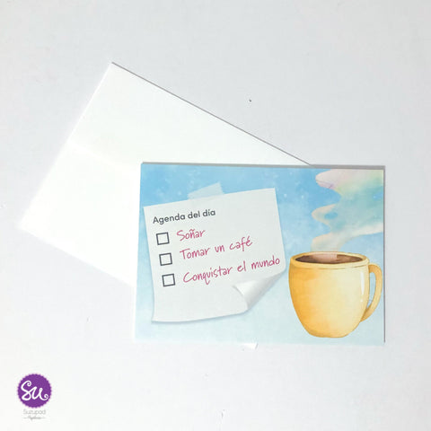 Postcard - Conquistar el mundo con café