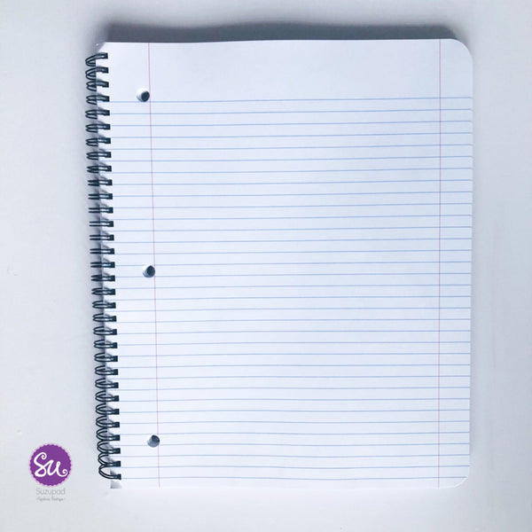 Large College-Ruled Notebook, Vivo el momento