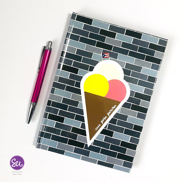 Hardcover Journal - Ice Cream (Coco, Piña y Parcha)